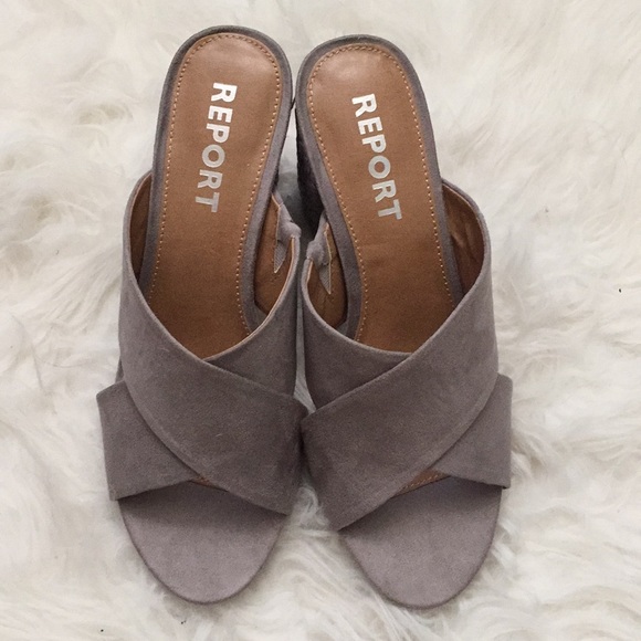 Report weave block heel mule sandals - Picture 2 of 7